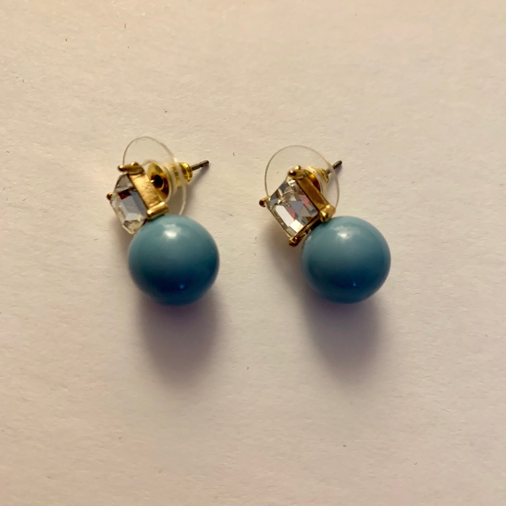 Stud Blue Ball Earrings